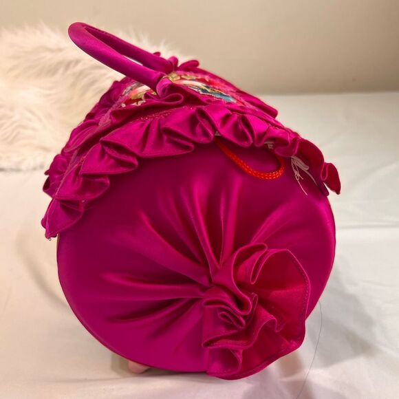 Vintage Colorful Striped Barrel Style Bag Mad In Korea - Picture 5 of 10